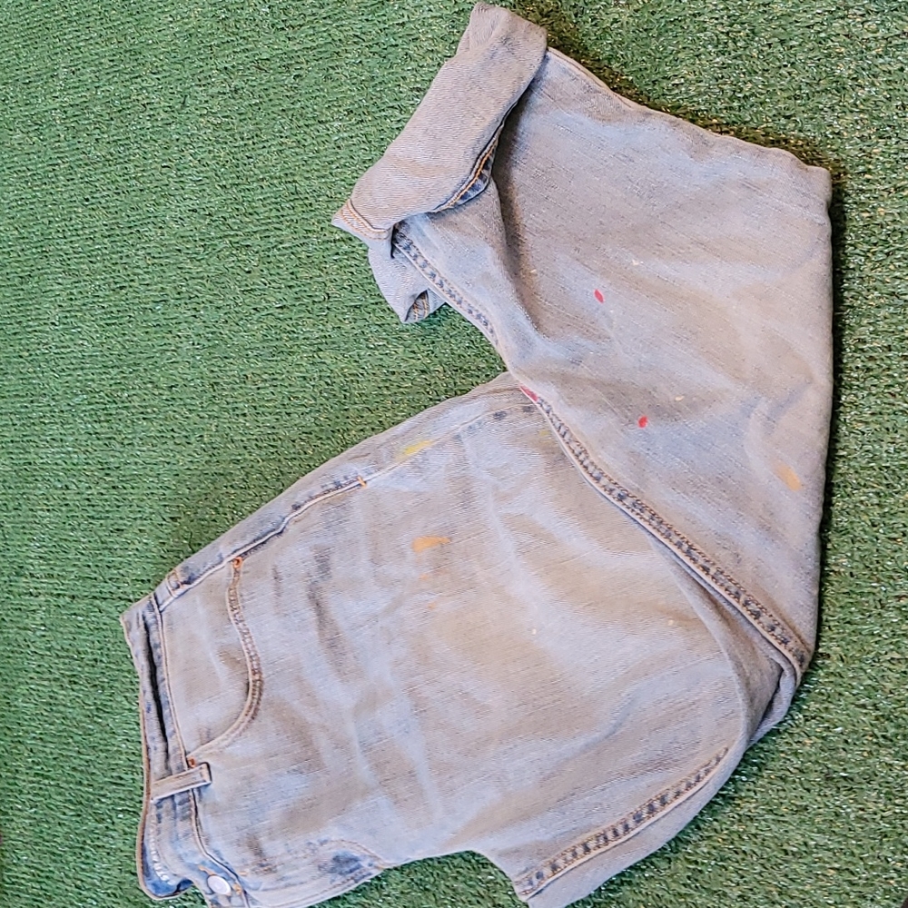 Old navy paint splatter boyfriend jeans straight leg